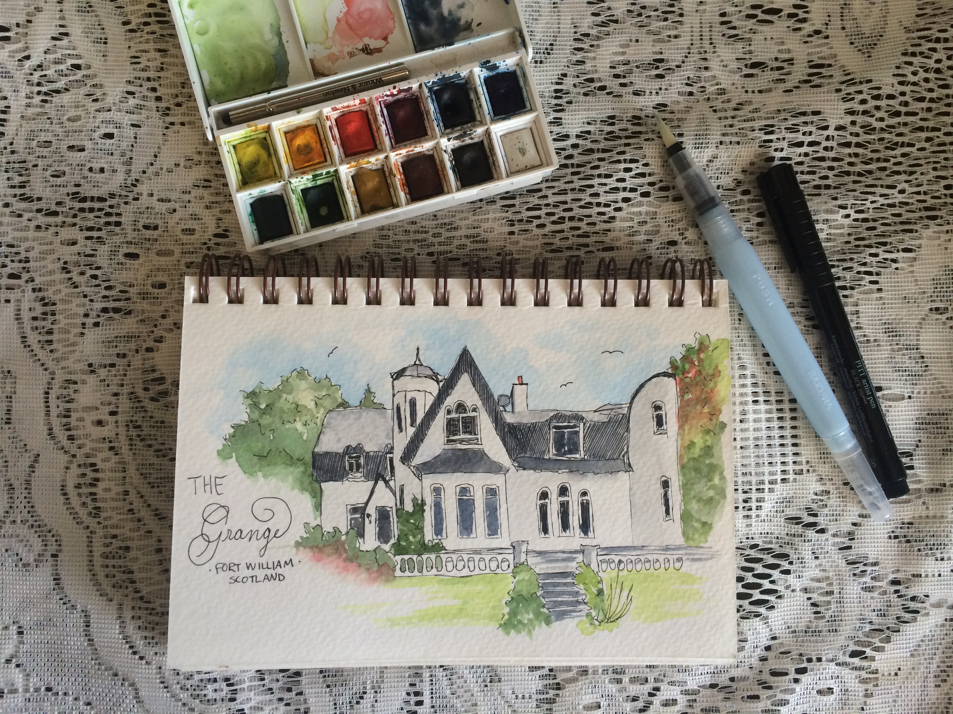 3264x2448 Scottish Sketches Across Fields Studio - Scottish Sketch