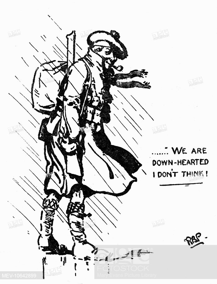 699x916 Sketch By Sir Robert Baden Powell Of A Cheery Scottish Soldier - Scottish Sketch