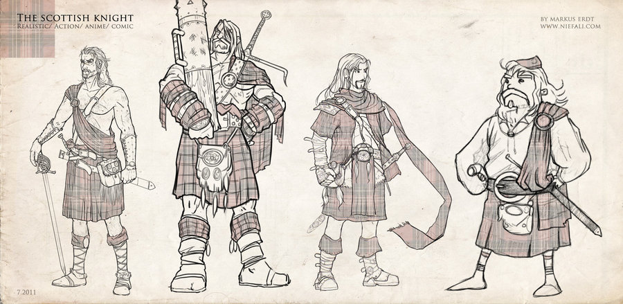 900x439 The Scottish Knight By Vaejoun - Scottish Sketch