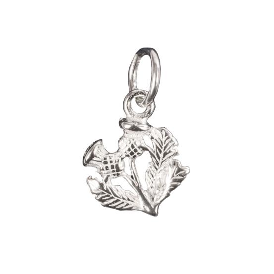 553x553 Sterling Silver Scottish Double Thistle Charm - Scottish Thistle Sketch
