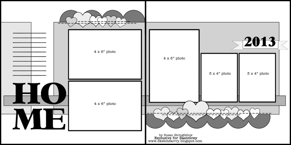 1024x512 Scrapbook Layouts Basicgrey Blog - Scrapbook Sketches