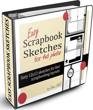 300x354 Easy Scrapbook Sketches For 4x6 Photos - Scrapbooking Sketch