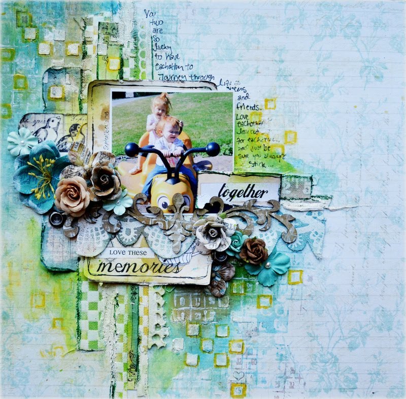 800x786 Scrapbooking Mixed Media Layout Tutorial - Scrapbooking Sketch