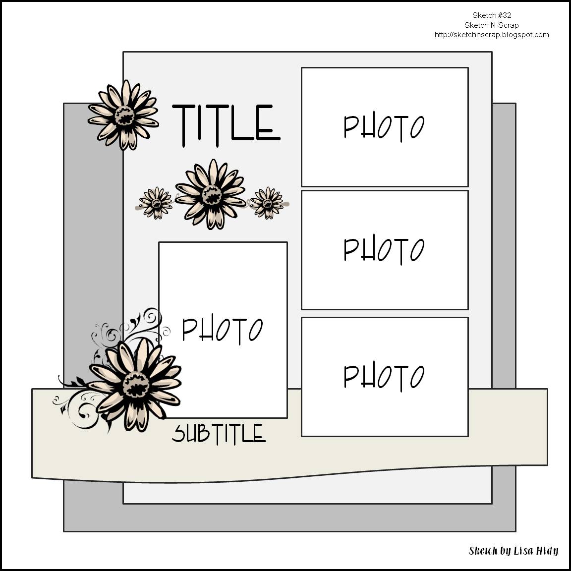1152x1152 Sketch ~n~ Scrap Sketch N Scrap - Scrapbooking Sketch