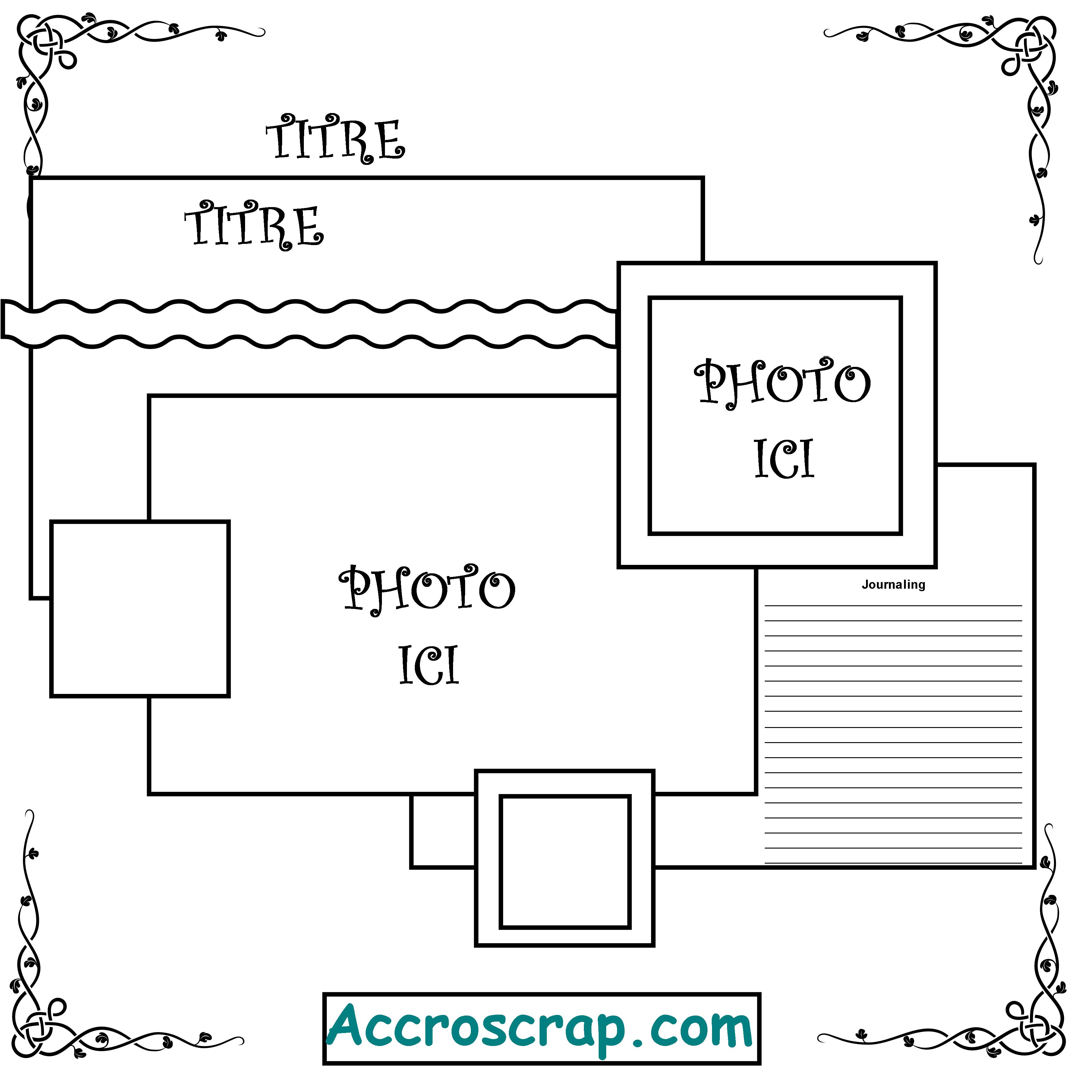 3543x3543 Modele Sketch Scrapbooking - Scrapbooking Sketch