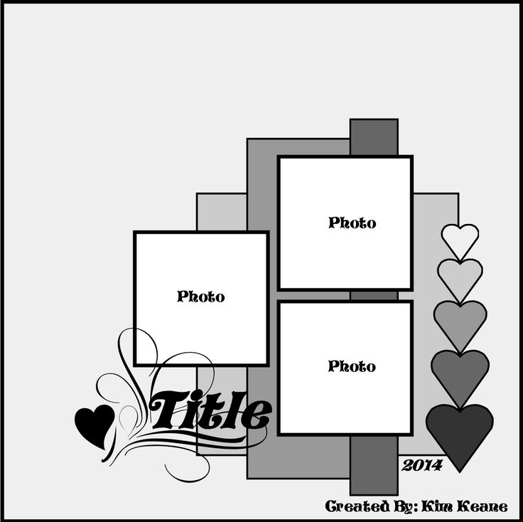 736x734 Sketch Scrapbooking 3 Photos - Scrapbooking Sketch