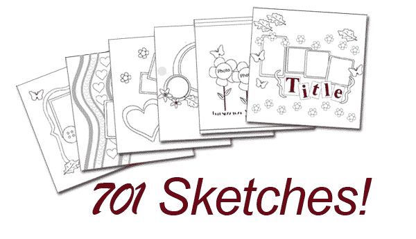 600x344 701 Scrapbook Sketches - Scrapbooking Sketch