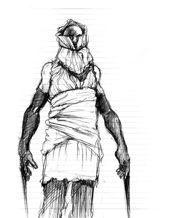 340x430 Silent Hill 3 Concept Art - Scraper Sketch
