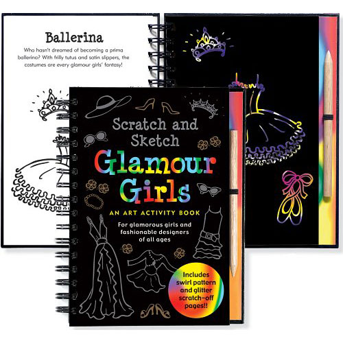 500x500 Scratch And Sketch Glamour Girls (Art Activity Book) - Scratch Sketch
