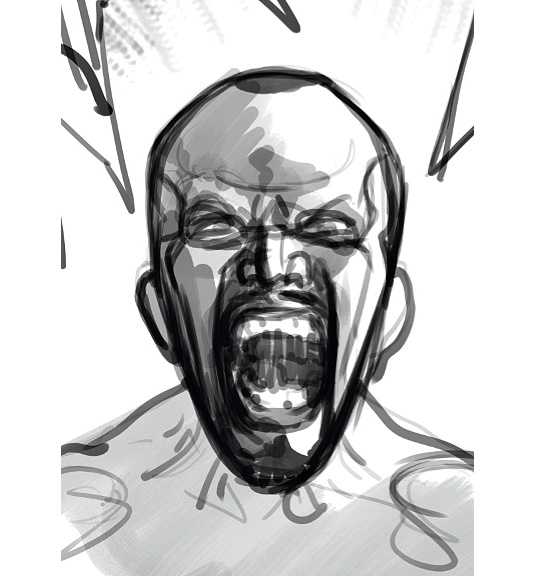 535x576 Working Man Creative How To Paint The Perfect Scream - Scream Sketch
