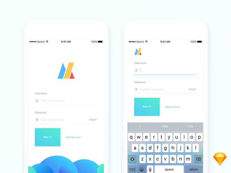 800x600 Login Screen Ios Freebie - Screen Sketch