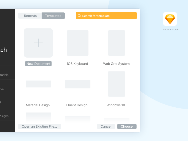 800x600 Sketch Welcome Screen Template Search Feature Freebie - Screen Sketch