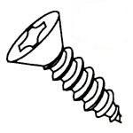 150x150 Phillips Flat Head Stainless Steel Self Tapping Screw (Sheet Metal - Screw Sketch
