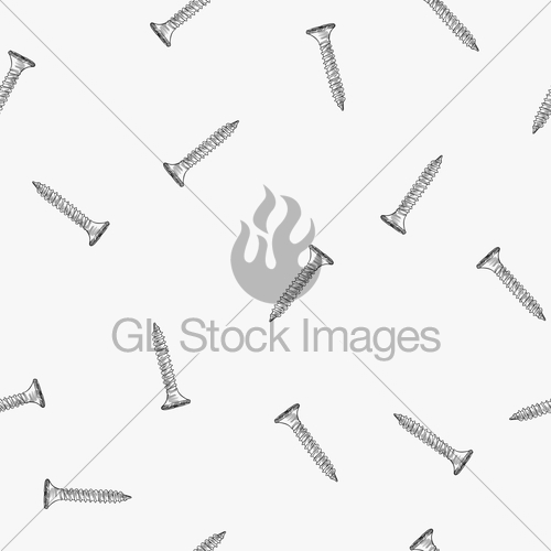 500x500 Screw , Hand Draw Sketch Seamless Pattern Vector. Gl Stock Images - Screw Sketch