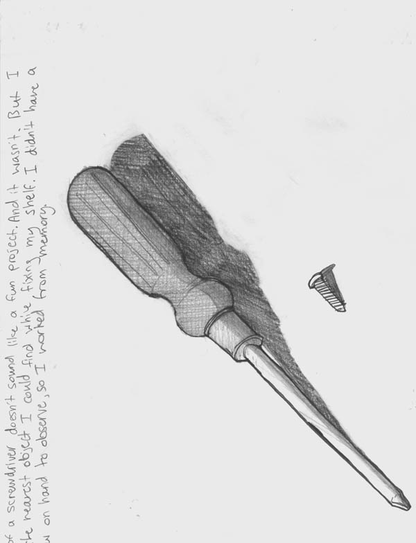 600x784 Screwdriver Sketch - Screw Sketch