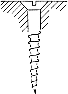 233x320 Wood Screw Countersunk Clipart Etc - Screw Sketch