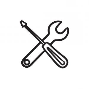 300x300 Screwdriver And Wrench Tools Sketch Icon Vector Arenawp - Screwdriver Sketch