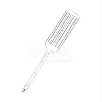 200x200 Sketch Tools Or Home Improvement Screwdriver Stock Vectors - Screwdriver Sketch