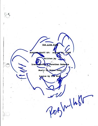 385x497 Rob Minkoff Signed Autographed The Lion King Movie Script Wrare - Script Sketch