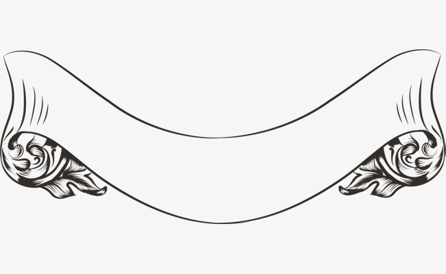 650x400 Hand Painted White Paper Scroll, Hand Drawn Paper, Simple, Sketch - Scroll Sketch