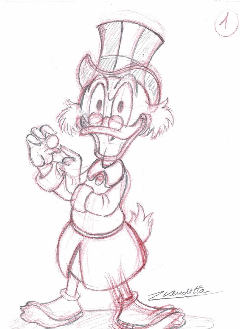 805x1100 Original Sketch Scrooge Mcduck - Scrooge Mcduck Sketch