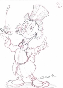 214x300 Original Sketch Scrooge Mcduck - Scrooge Mcduck Sketch