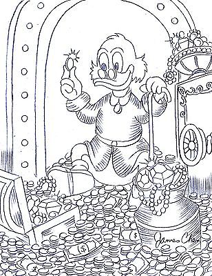 308x400 Scrooge Mcduck Original Comic Art Pencil Sketch 9 By Comic Artist - Scrooge Mcduck Sketch
