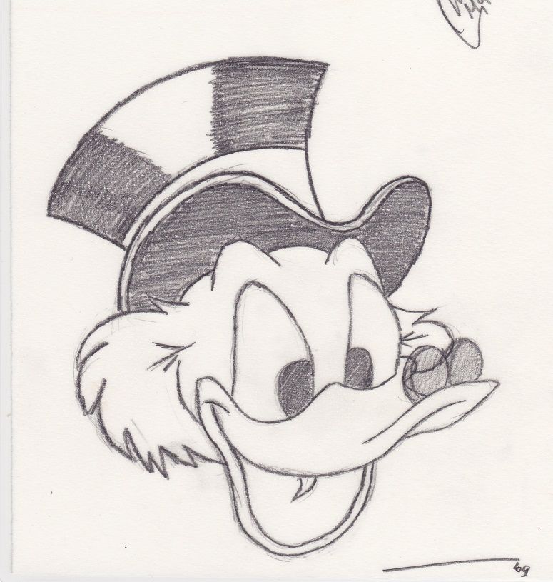 775x815 Scrooge Mcduck - Scrooge Mcduck Sketch
