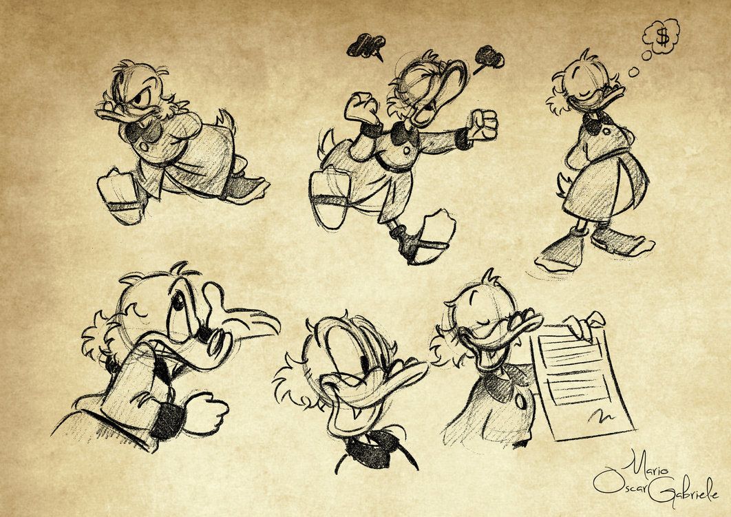 1062x751 Scrooge Mcduck By Mariooscargabriele Mickey And - Scrooge Mcduck Sketch