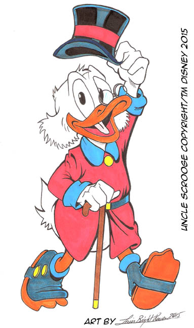 383x648 Scrooge Mcduck Sketch (Sold) By Bright Raven - Scrooge Mcduck Sketch
