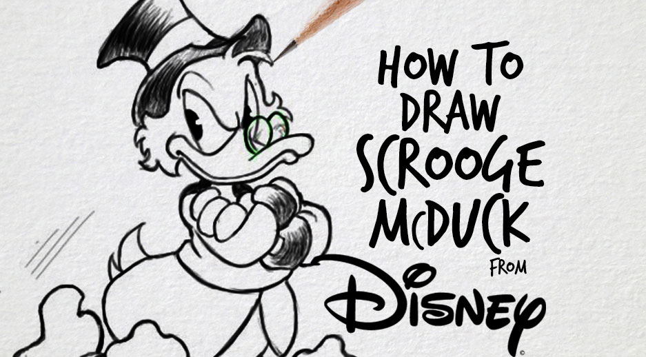 937x518 How To Draw Disney Characters Scrooge Mcduck - Scrooge Mcduck Sketch