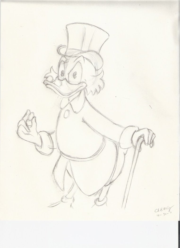 762x1048 Uncle Scrooge Sketch 2 By Dnlink - Scrooge Sketch