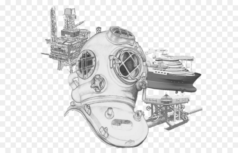 900x580 Diving Helmet Drawing Underwater Diving Scuba Set Art - Scuba Diver Sketch