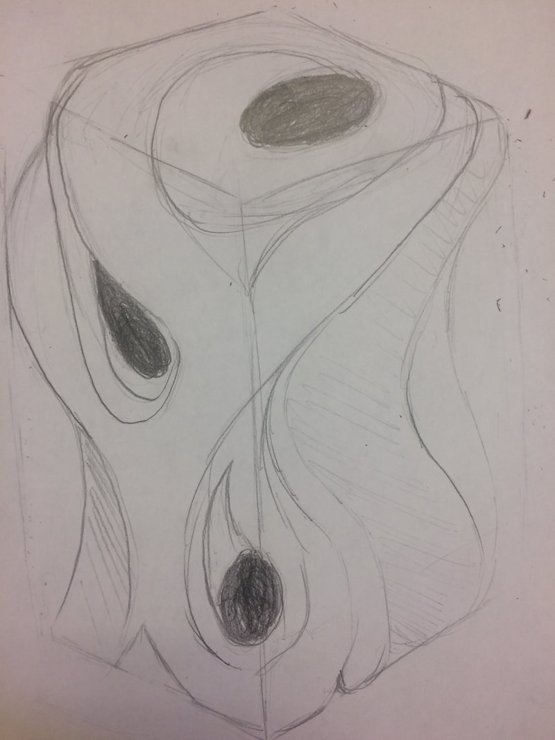 800x1067 Abstract Sculpture Design - Sculpture Sketch