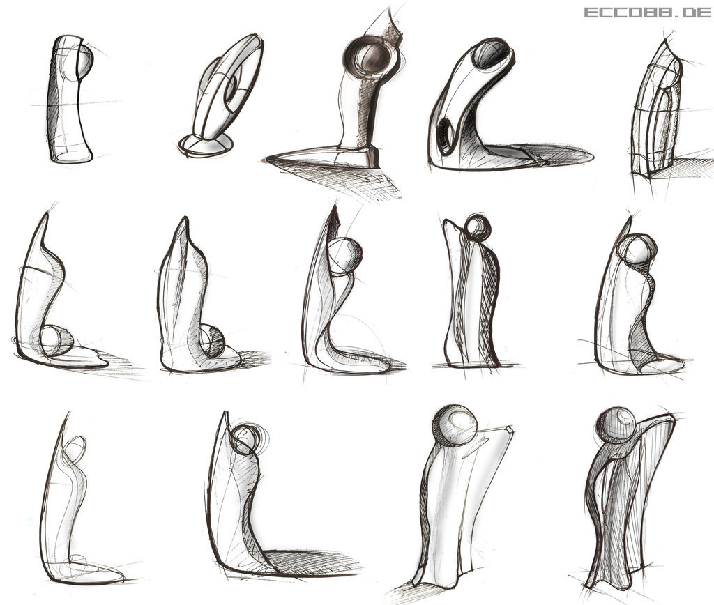 1024x868 Design Sculpture Sketches By Ecco666 - Sculpture Sketch