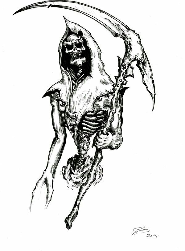 600x814 Ideas For Body And Scythe Tats Bodies, Tattoo And - Scythe Sketch