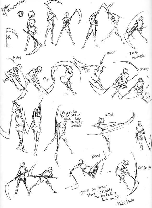 582x799 Image Result For Scythe Poses Weapon Poses - Scythe Sketch