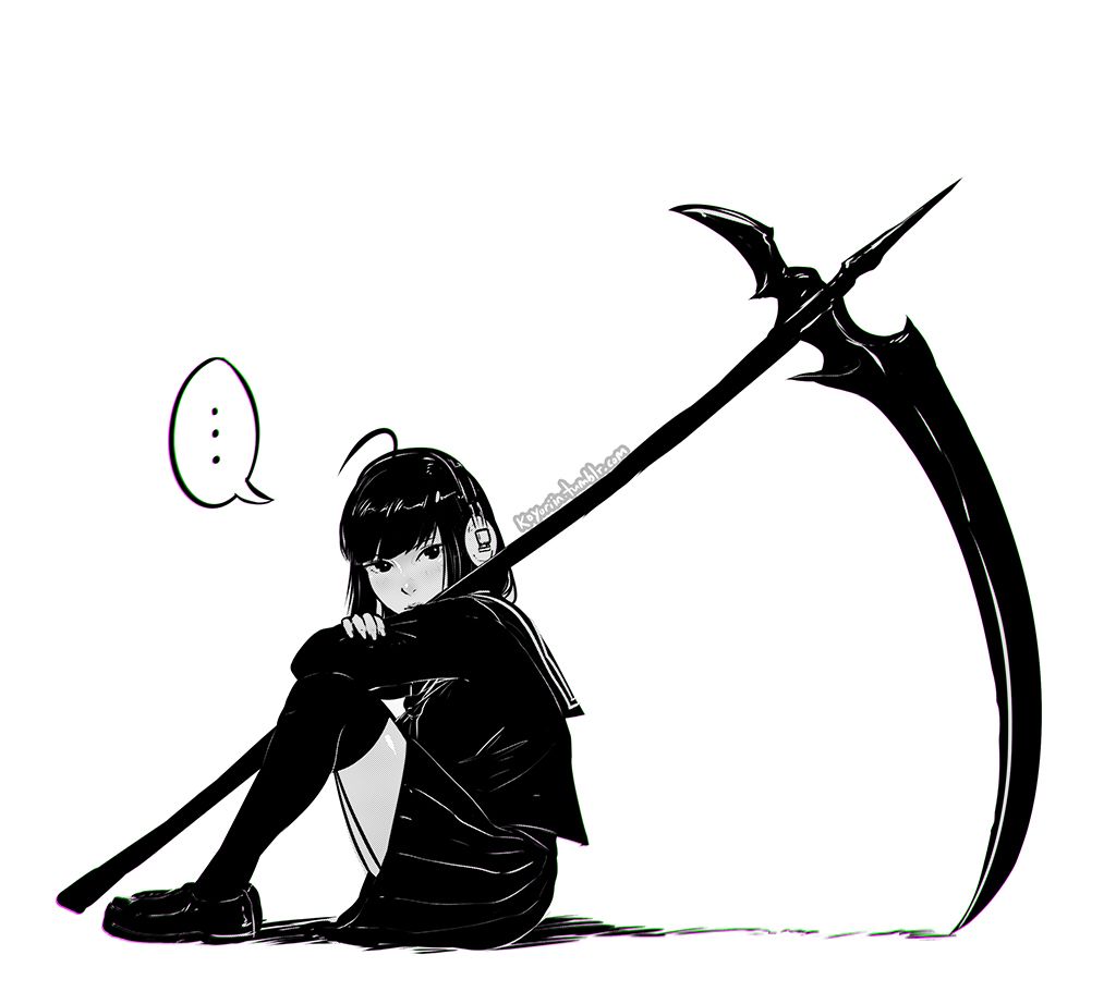 1024x922 Scythe Girl Sketch By On @ - Scythe Sketch