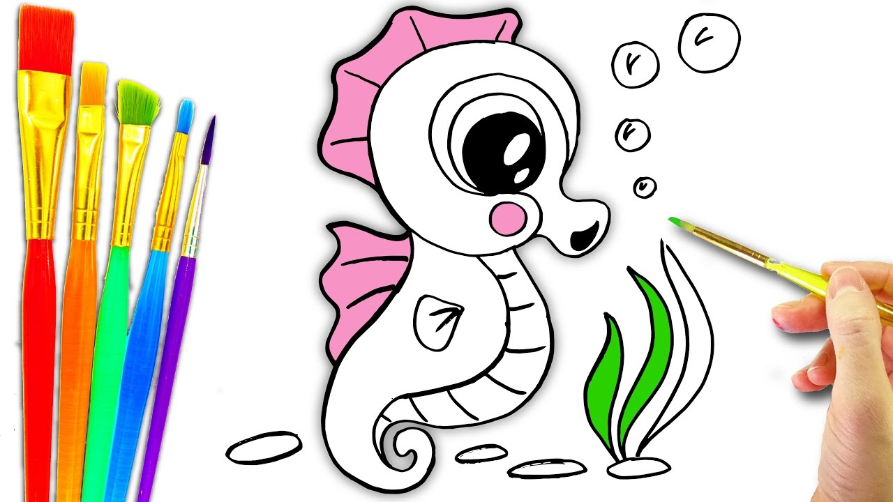 1280x720 Sea Animals Coloring - Sea Animal Sketches