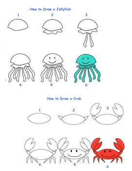 271x350 How To Draw Sea Creatures Doodles Drawings, Sea - Sea Creature Sketch