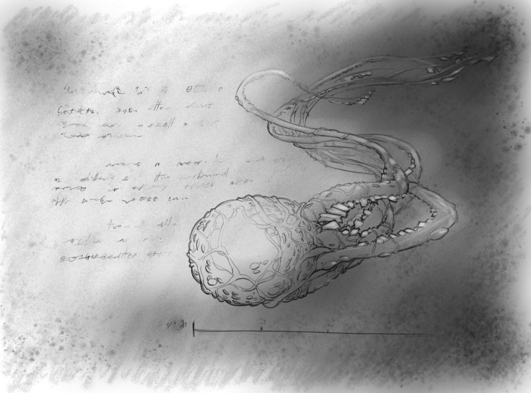 1056x781 Artstation - Sea Monster Sketch