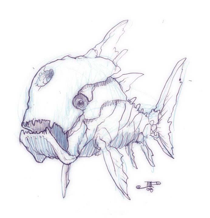 692x721 Sea Monsters! - Sea Monster Sketch