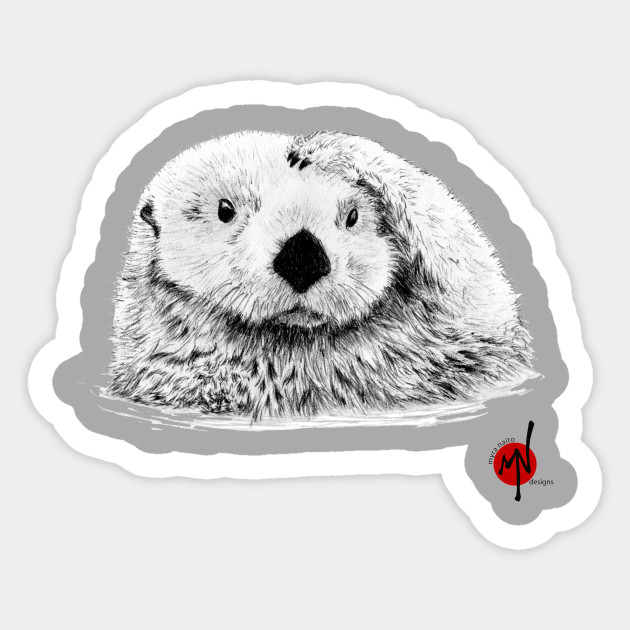 630x630 Otter Sketch 2 - Sea Otter Sketch