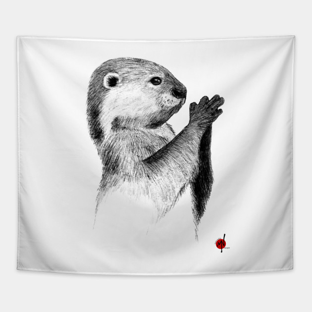 630x630 Otter Sketch T Shirt - Sea Otter Sketch