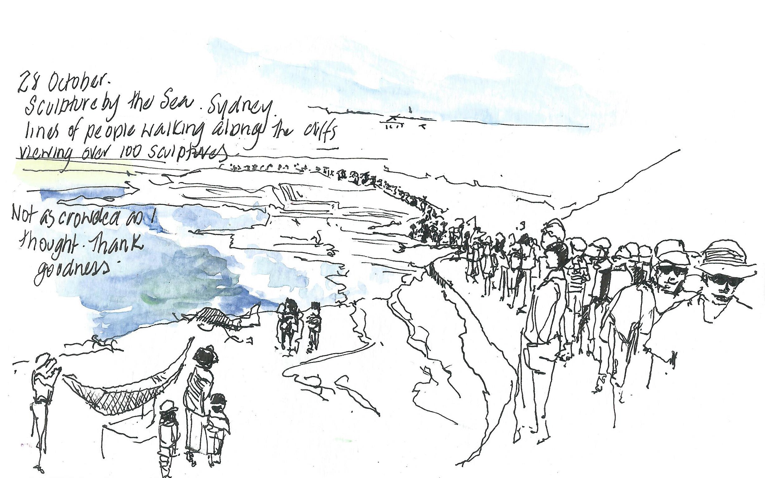 2445x1528 Sculpture By The Sea Sketching Alissa Duke - Sea Sketch