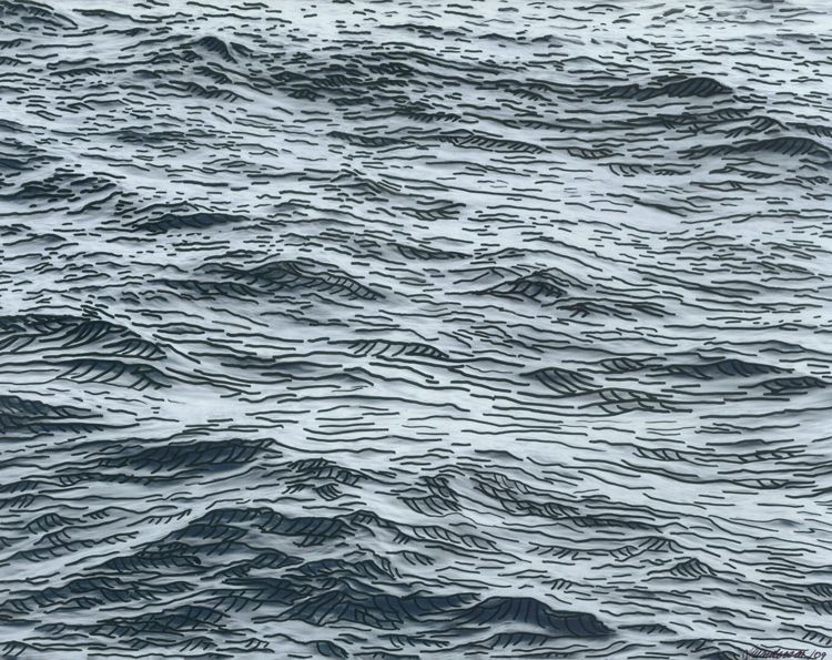 750x595 Sea Sketch Drawing Inspiration Ink, Ink In Water - Sea Sketch