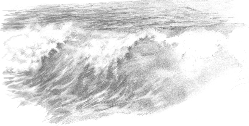 800x406 Illustrated Life The Sea - Sea Waves Sketch