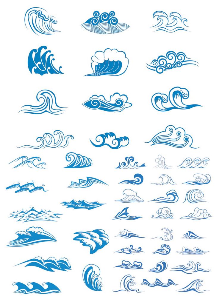 736x1012 Sea Wave Logos Vector Free Stock Vector Art Amp Illustrations, Eps - Sea Waves Sketch