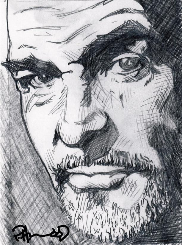 612x822 Sean Connery Sketch By Known Prime - Sean Connery Sketch