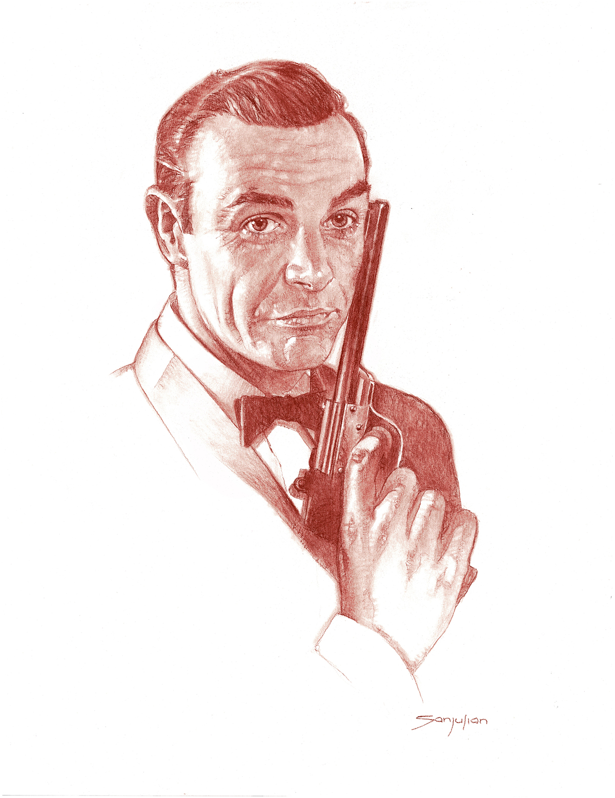 Sean Connery Sketch at PaintingValley.com | Explore collection of Sean ...